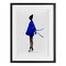 Stupell Industries Girl In Blue Dress Silhouette Framed Print Under Glass, design by Simone Elum